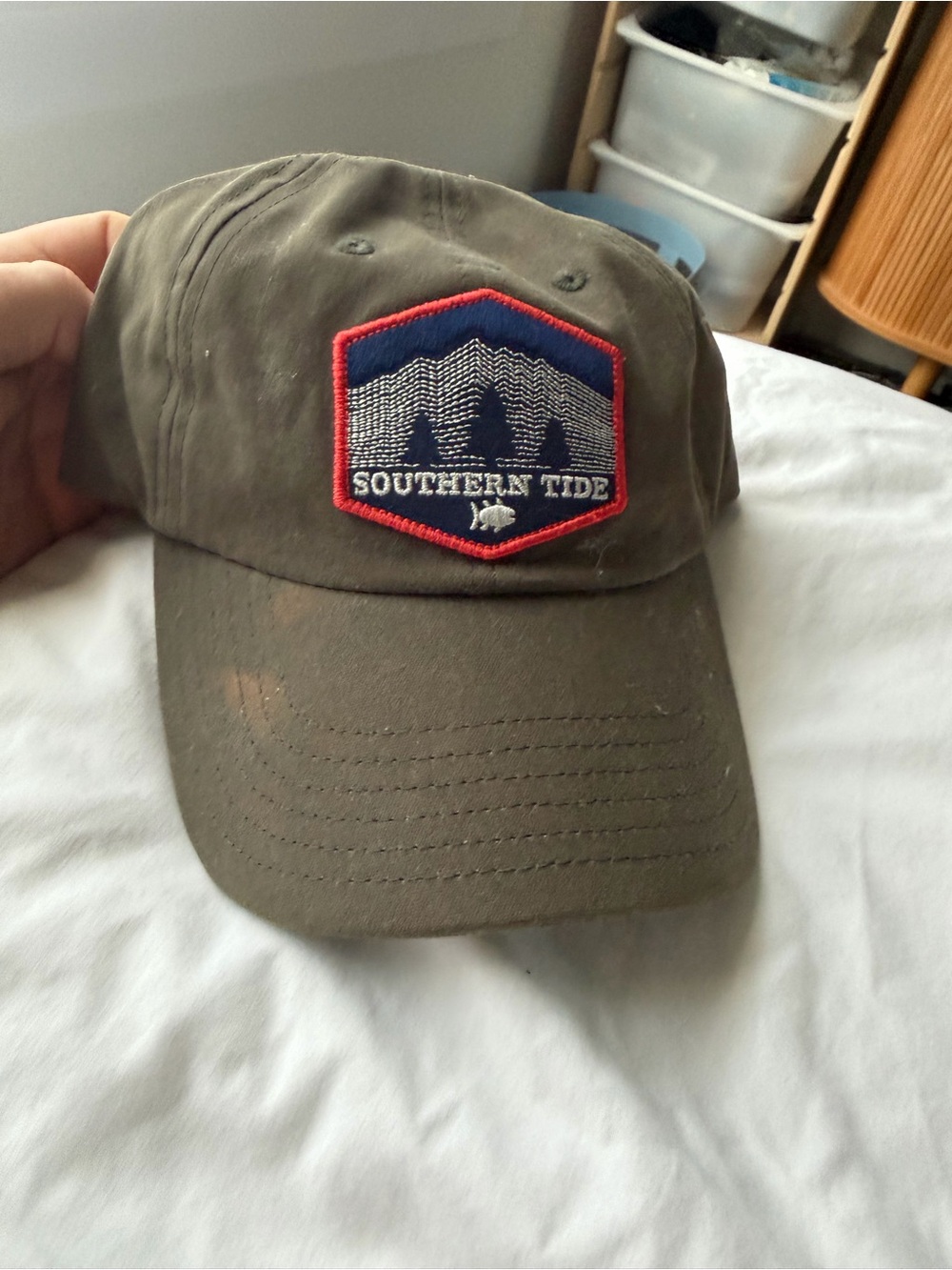 Southern Tide Olive Logo Baseball Cap